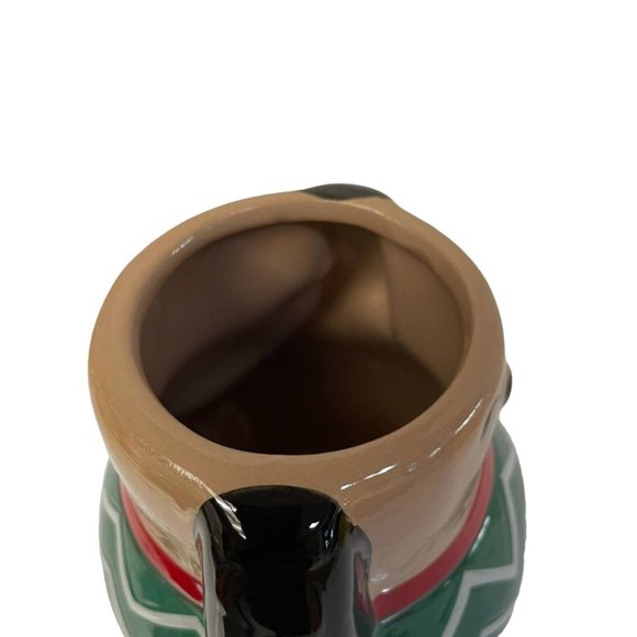 Collectible Christmas Dog Puppy Coffee Mug Green Sweater Red Scarf 5" x 2 1/2" - Picture 3 of 8